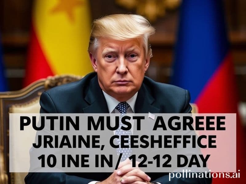 "Trump Gives Putin a Ultimatum: Secure Immediate Ceasefire in Ukraine or Face Global Wrath as Elite War Criminals Escalate Conflict for Profit"
